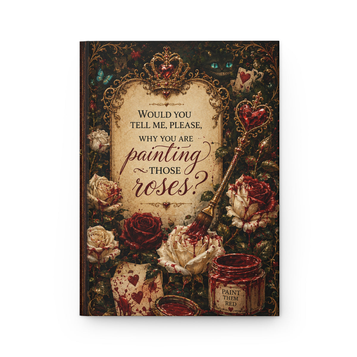 Alice in Wonderland Roses Journal Hardcover
