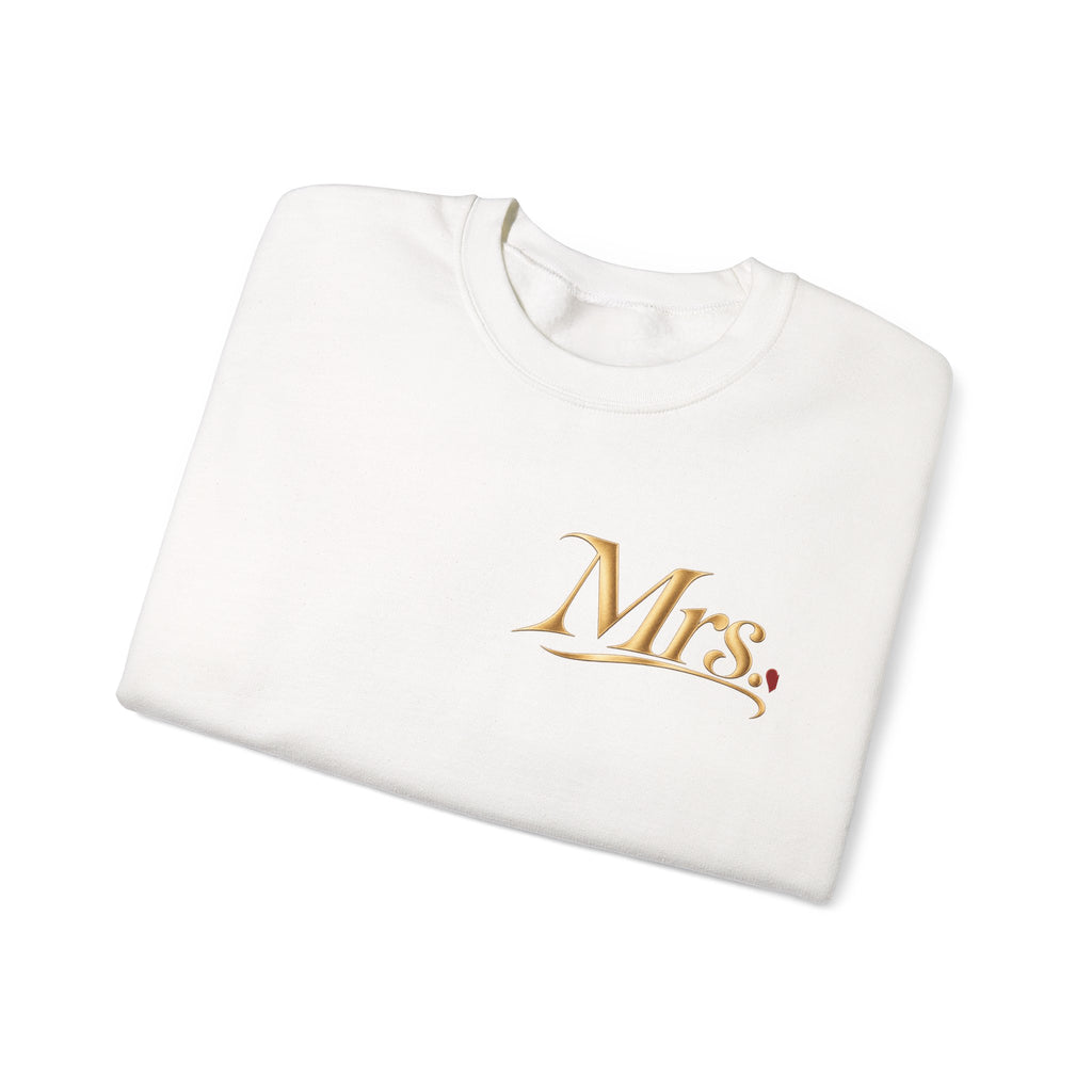 Just Eloped Mountain Scene Sweatshirt | Mrs. Script Chest Logo