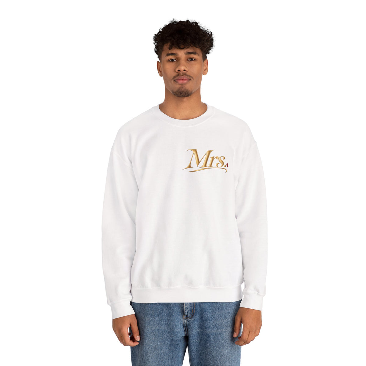 Just Eloped Mountain Scene Sweatshirt | Mrs. Script Chest Logo