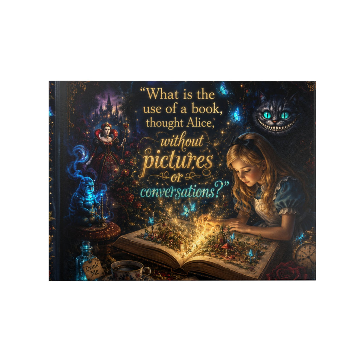 Alice in Wonderland illustration Hardcover Photo Book | fantasy storybook art