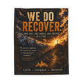 We Do Recover Faith Blanket | Christian Recovery Quote, Cross Mountain Illustration