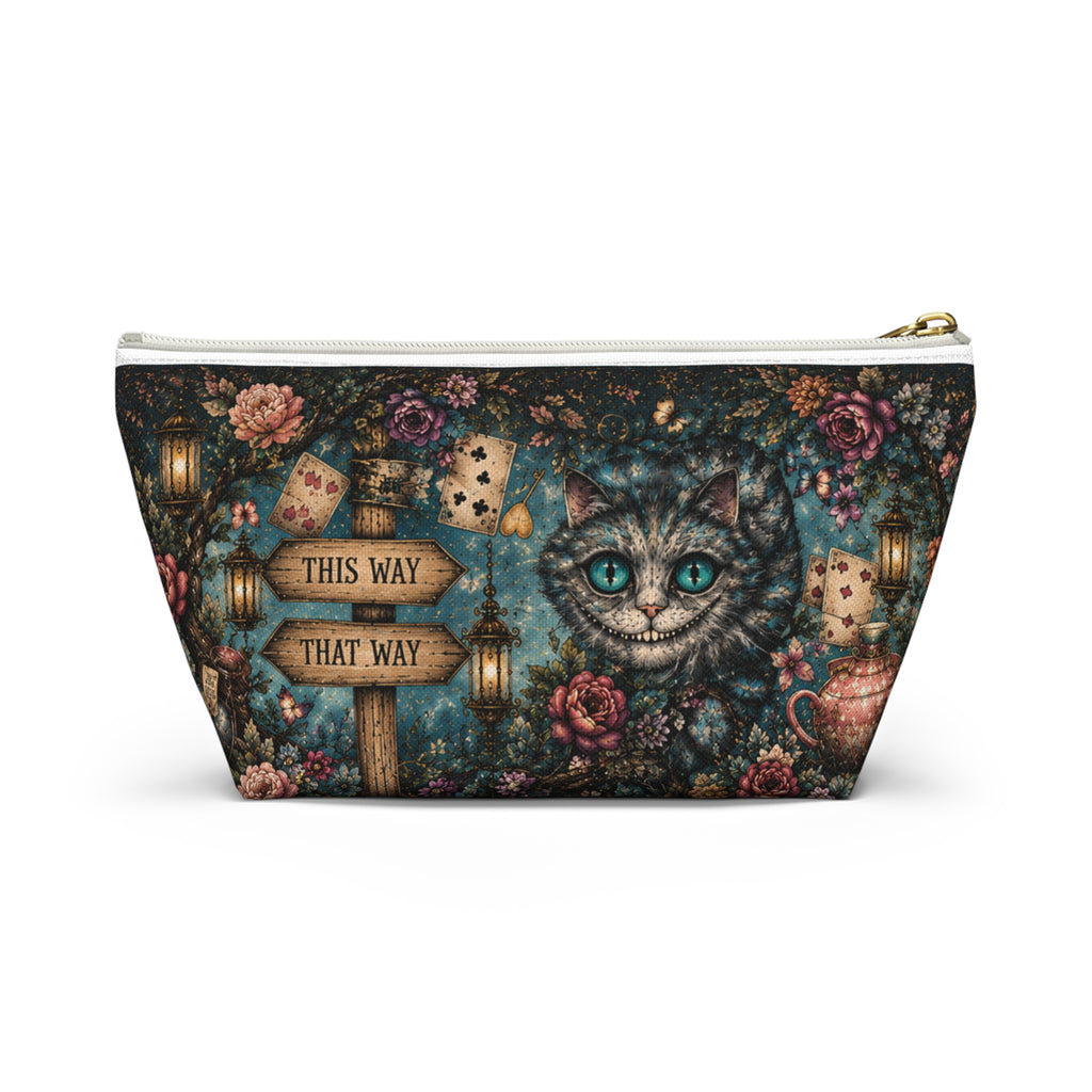 Alice in Wonderland illustration Accessory Pouch | Curiouser Curiouser T-bottom