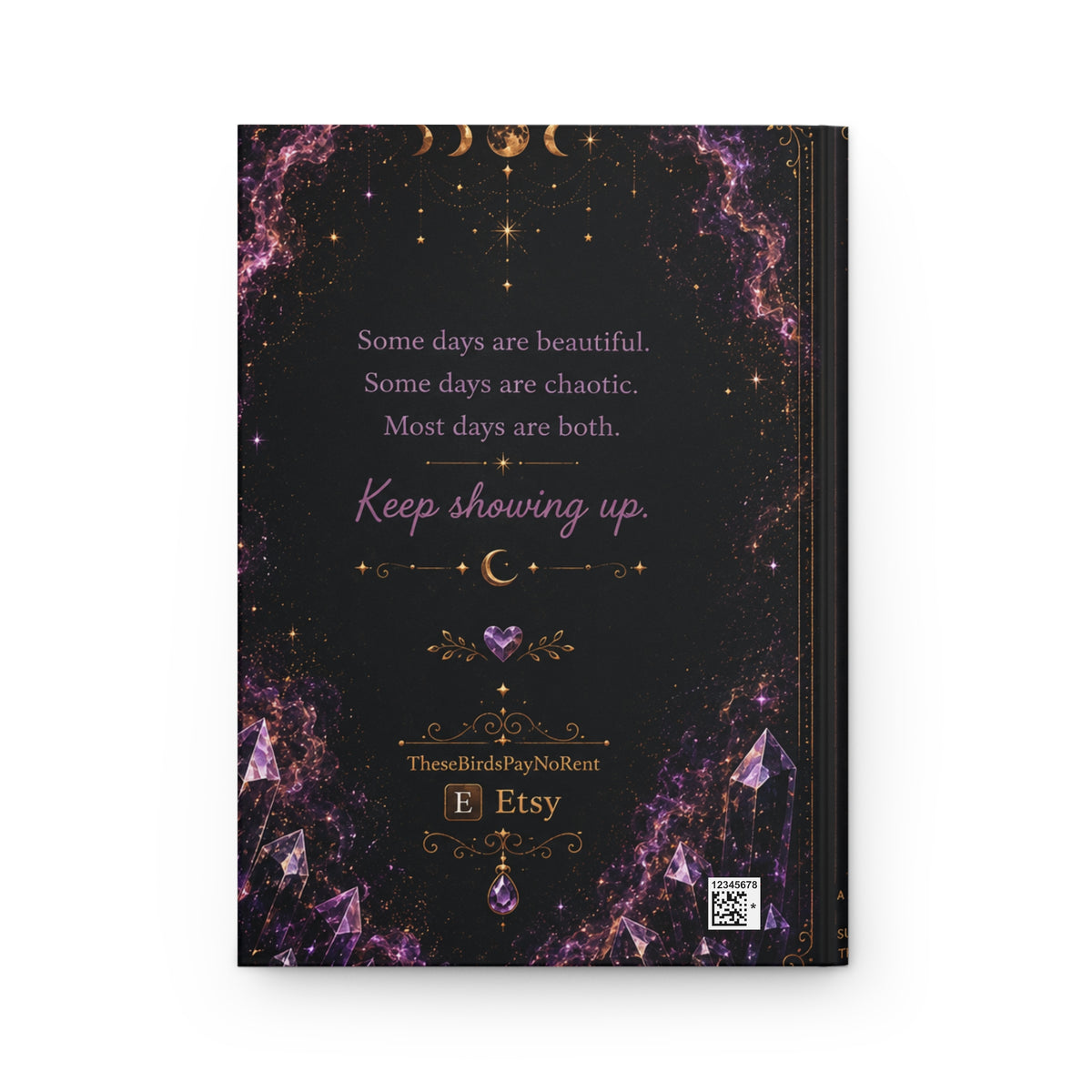 Midweek Meltdown Hardcover Journal | Matte celestial moon notebook