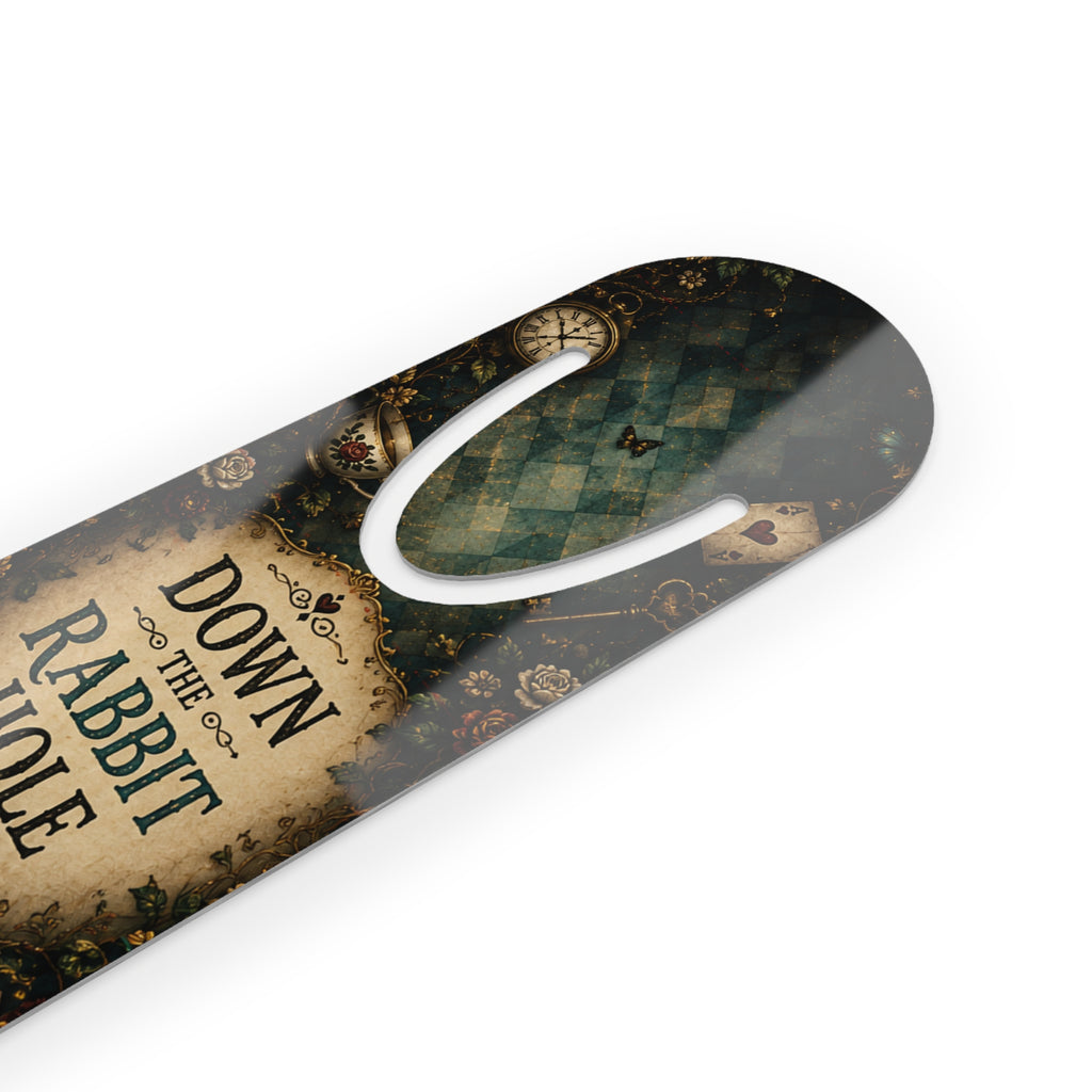Down the Rabbit Hole Bookmark | Alice in Wonderland Illustration