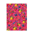 Spring Lemons Blueberries Parrots Floral Pattern Velveteen Plush Blanket