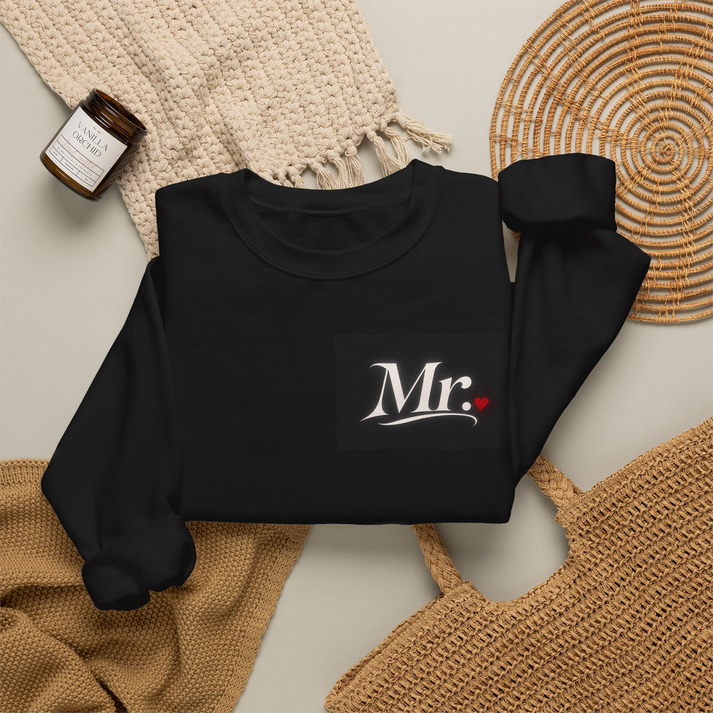 Just Eloped Mountain Scene Sweatshirt | Mrs. Script Chest Logo
