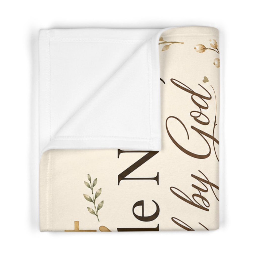 A Little Nest Blessed by God Baby Blanket | Psalm 84:3 Nursery Decor