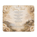Wedding Gift For All The Years Ahead Poem Tan Sherpa Blanket | Cozy Lakehouse Landscape Throw