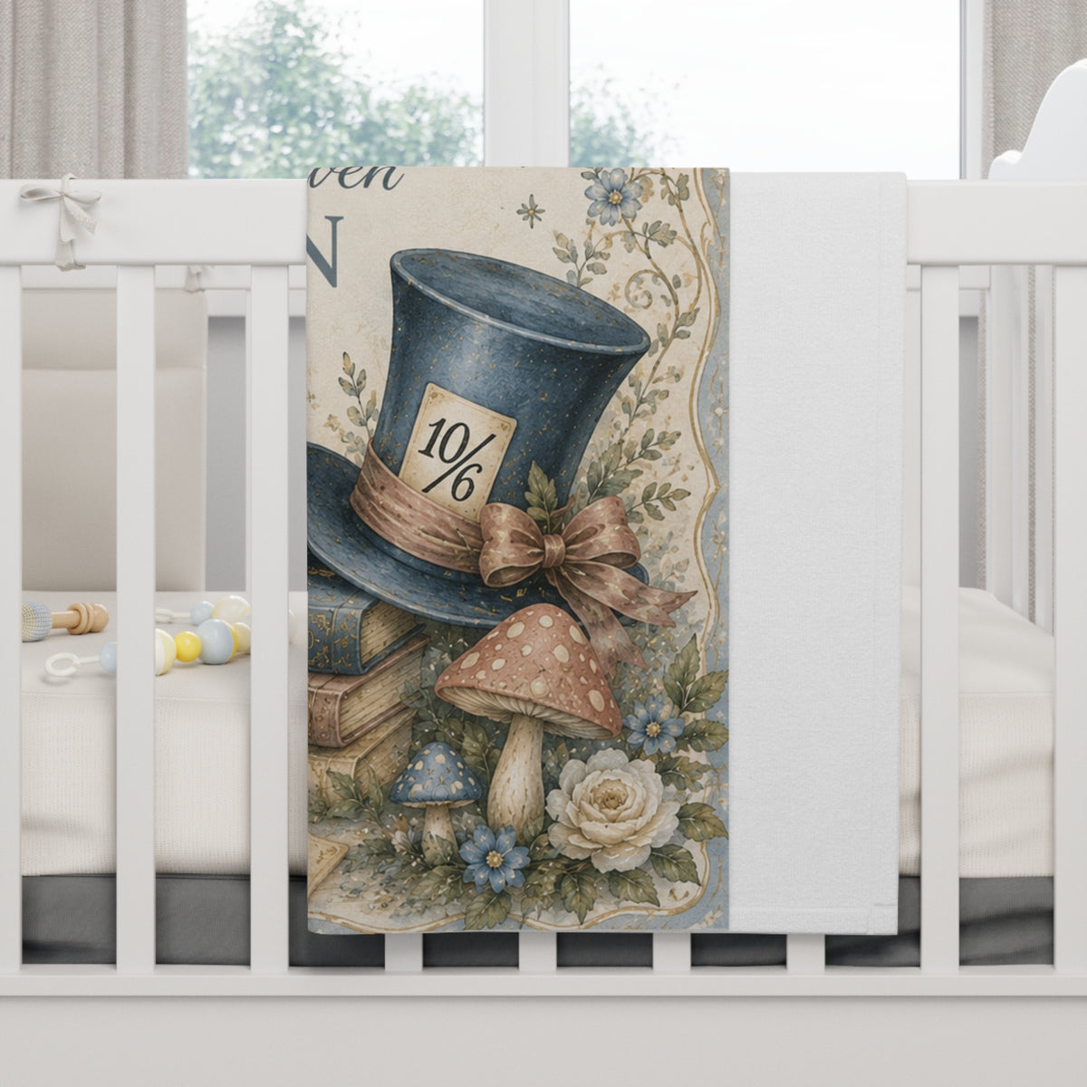 Little Wonderland quote Baby Blanket | vintage storybook design