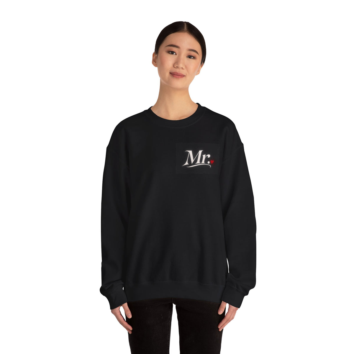 Just Eloped Mountain Scene Sweatshirt | Mrs. Script Chest Logo