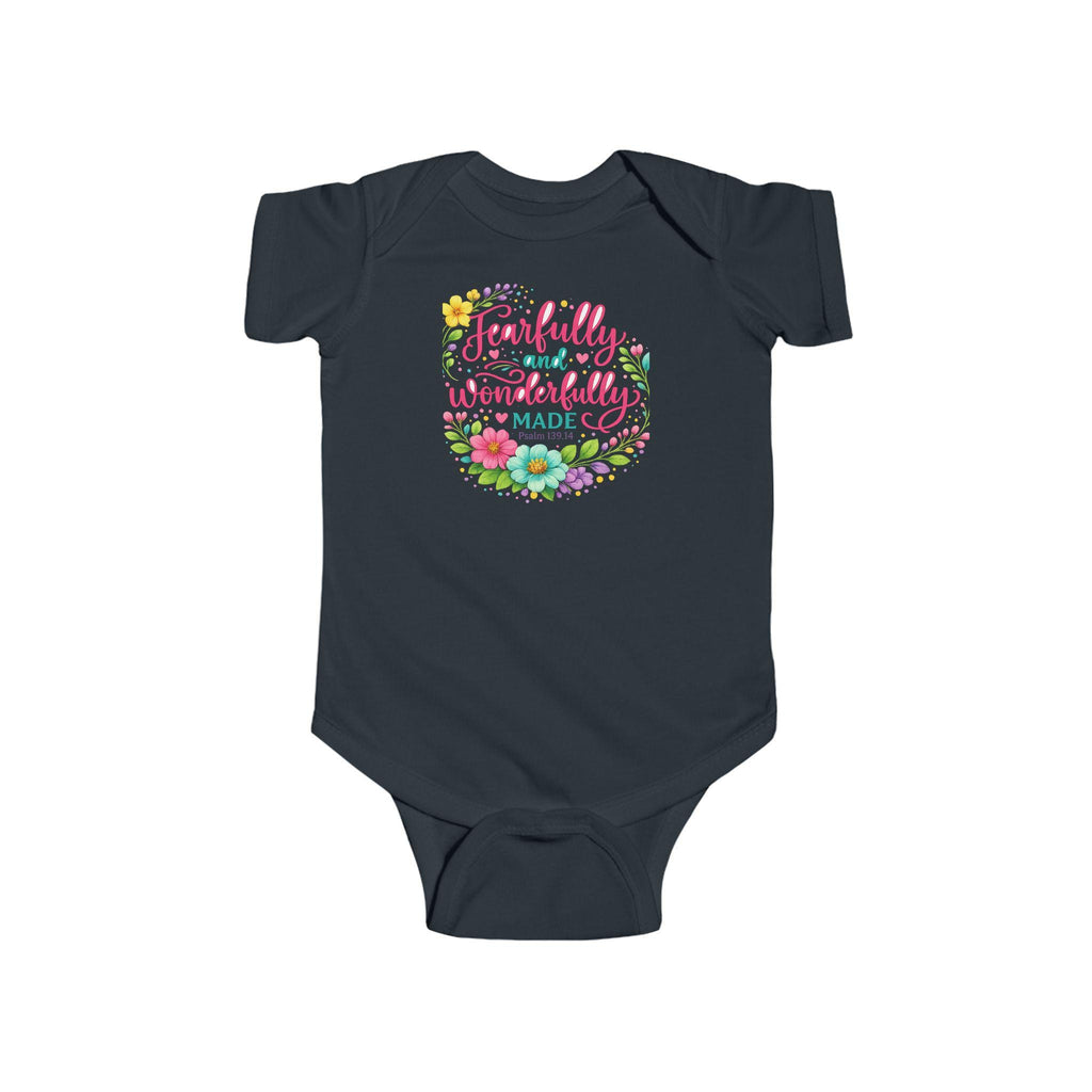 Fearfully and Wonderfully Made Bodysuit | Floral Baby Scripture Christian