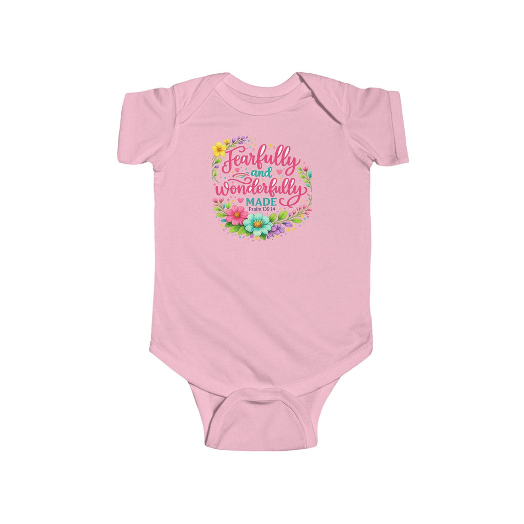 Fearfully and Wonderfully Made Bodysuit | Floral Baby Scripture Christian