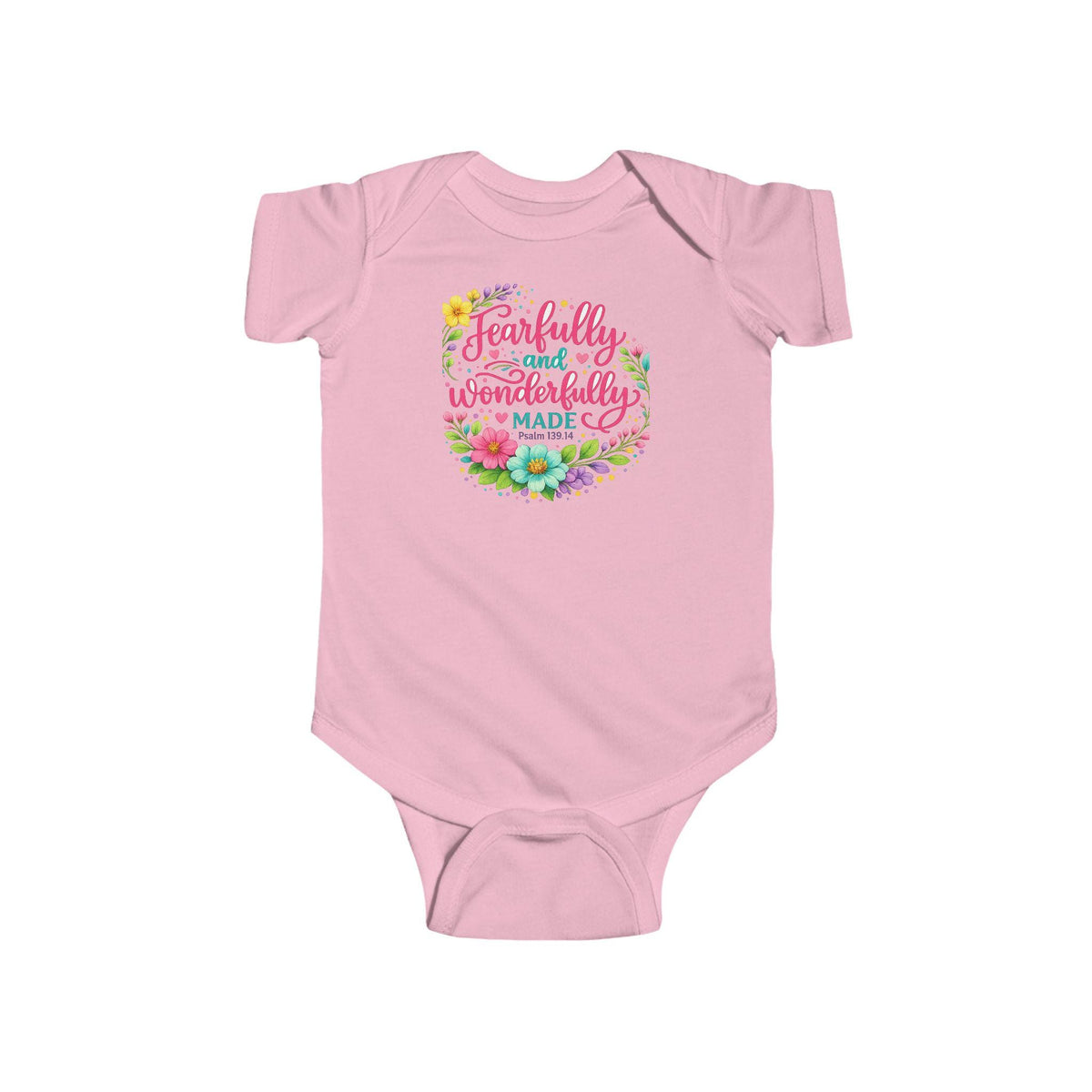 Fearfully and Wonderfully Made Bodysuit | Floral Baby Scripture Christian