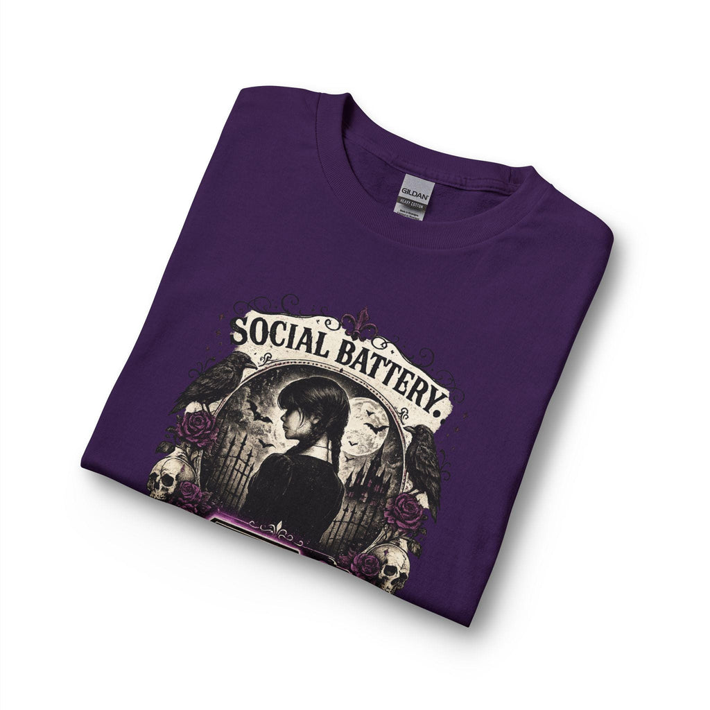 Social Battery Skull graphic Long Sleeve Shirt | Not Today, Not Any Day