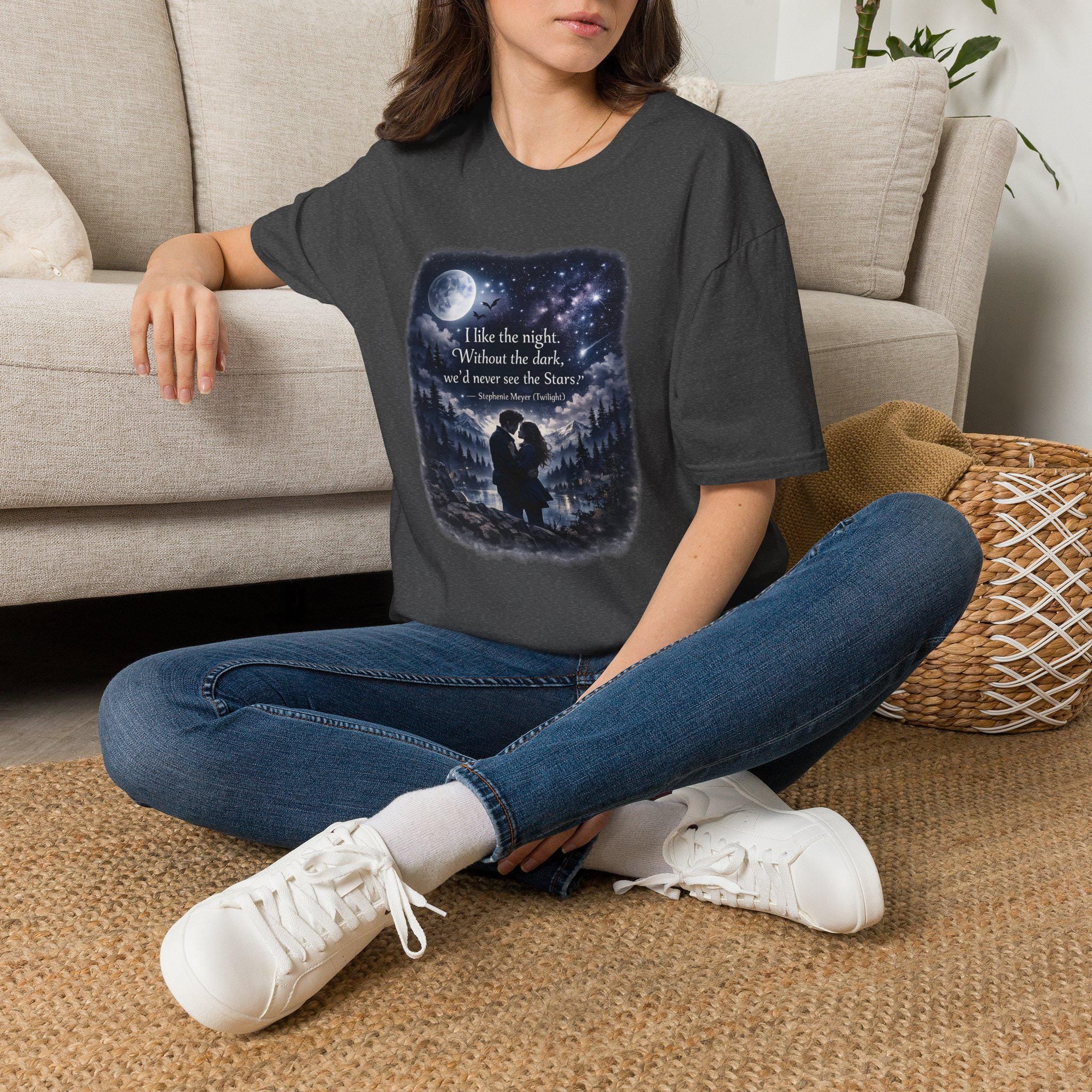 I Like the Night Stars T-Shirt | Night Sky Moon Quote Tee