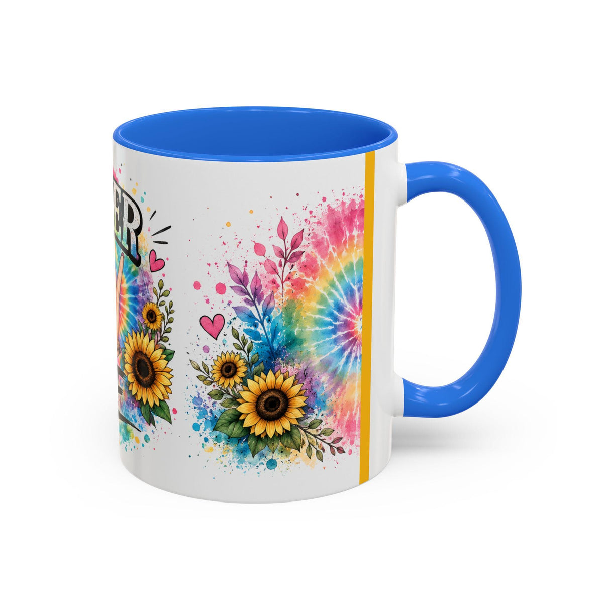 Sober AF mug | Tie Dye Sunflower Recovery Coffee Cup