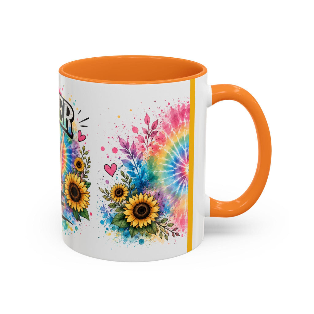 Sober AF mug | Tie Dye Sunflower Recovery Coffee Cup