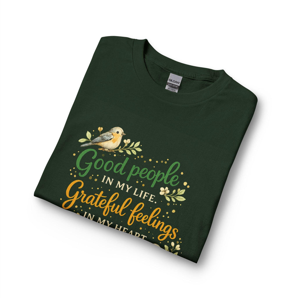 Good people in my life grateful feelings Long Sleeve Shirt | bird floral typography