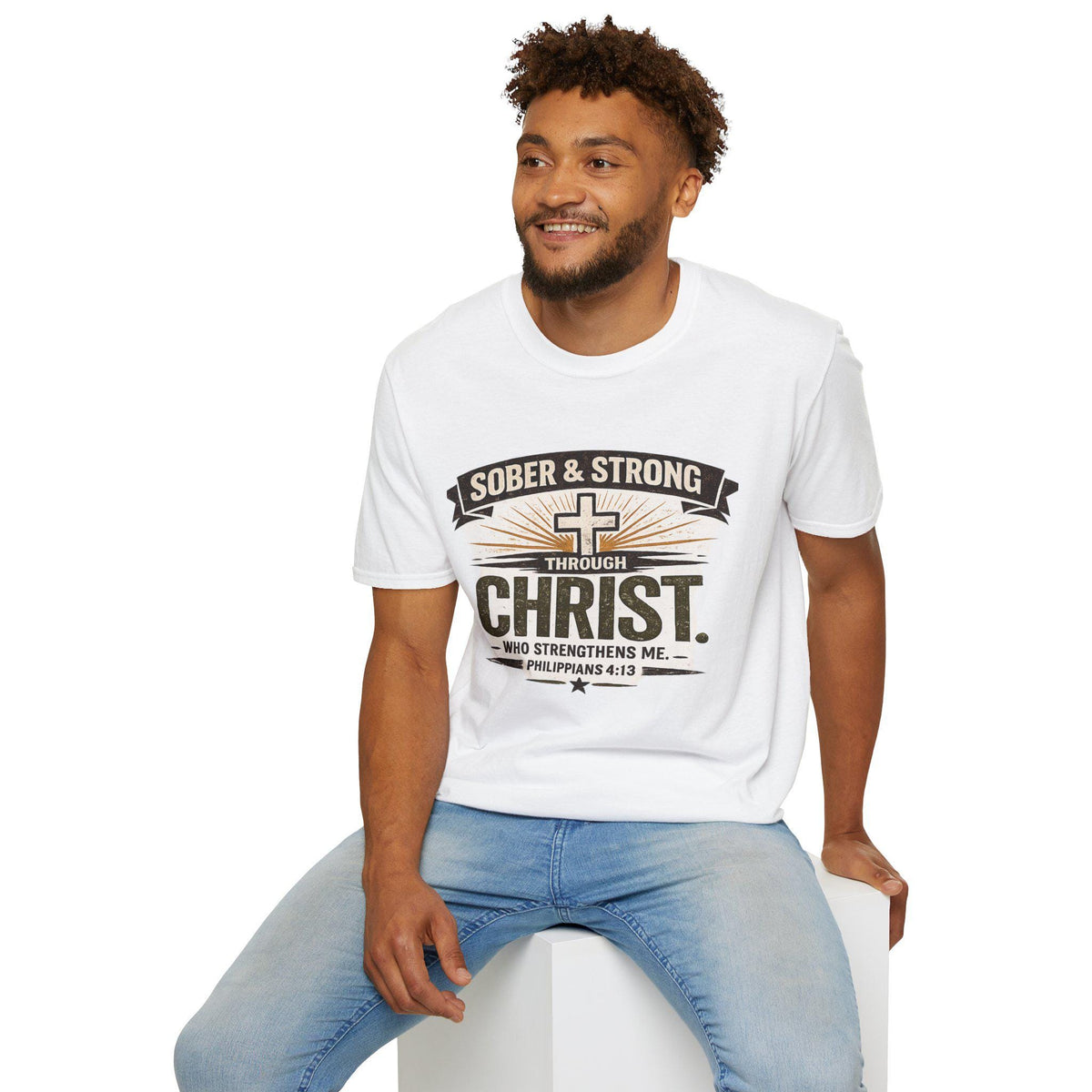 Sober & Strong Through Christ T-Shirt | Christian Faith Shirt