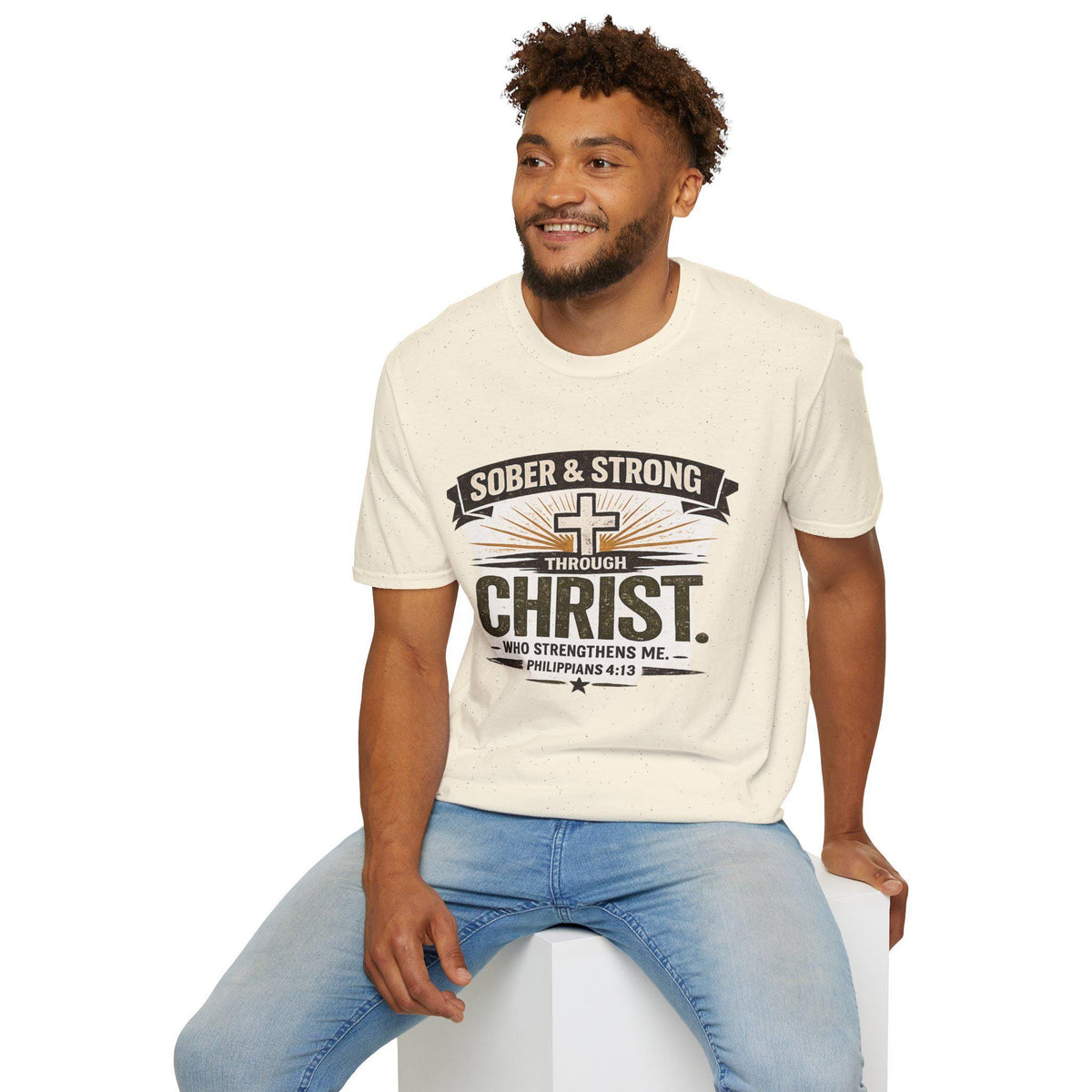 Sober & Strong Through Christ T-Shirt | Christian Faith Shirt