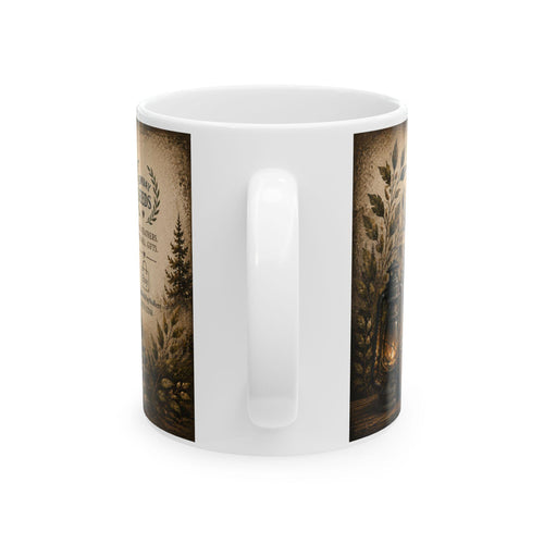 Be Strong and Courageous Scripture Quote Mug | Joshua 1:9 Ceramic Coffee Cup