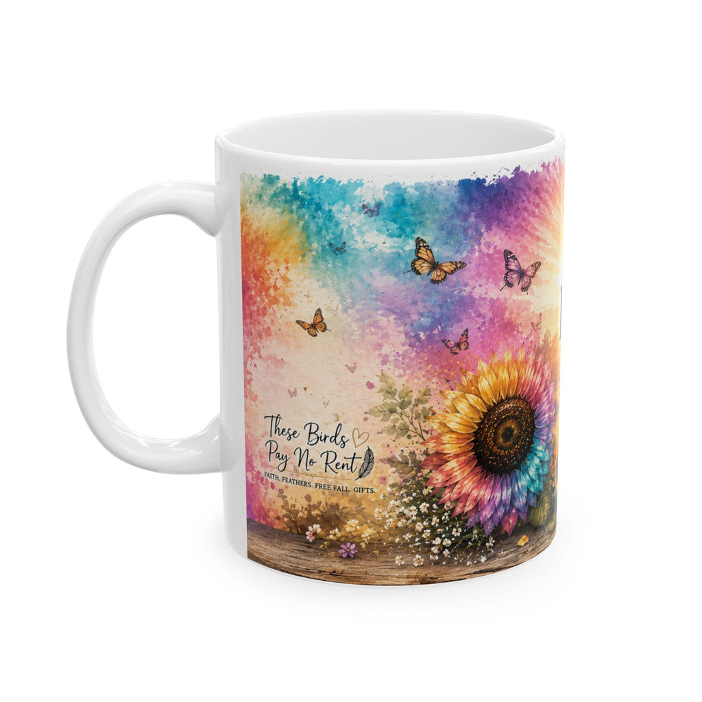 His Mercies Are New Every Morning mug | Sunflowers, Scripture Lamentations 3:22-23