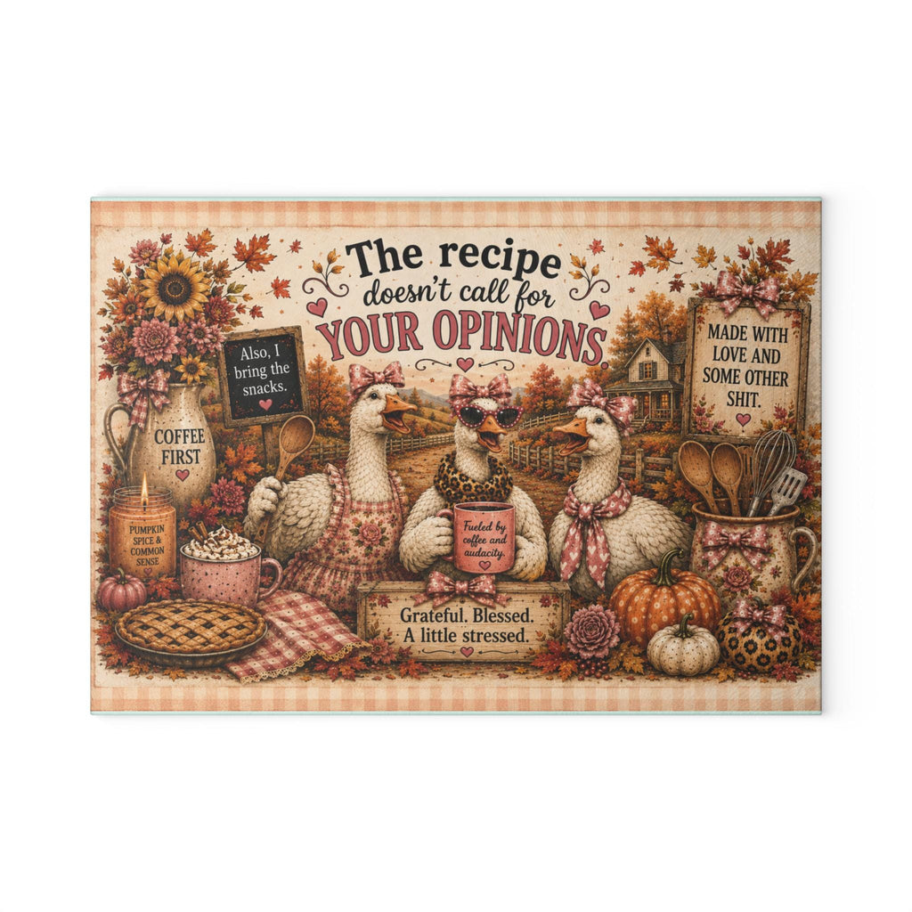 Farmhouse Goose Kitchen Cutting Board | Thanksgiving Autumn Rustic Decor