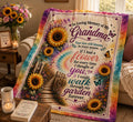 In Loving Memory of My Grandma Velveteen Plush Blanket | Sunflowers Memorial Tribute