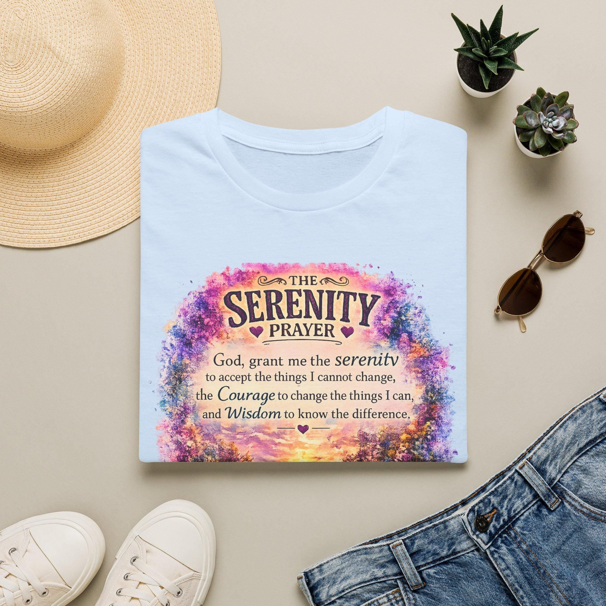 Serenity Prayer Sunflowers T-Shirt | Christian Verse Faith Shirt