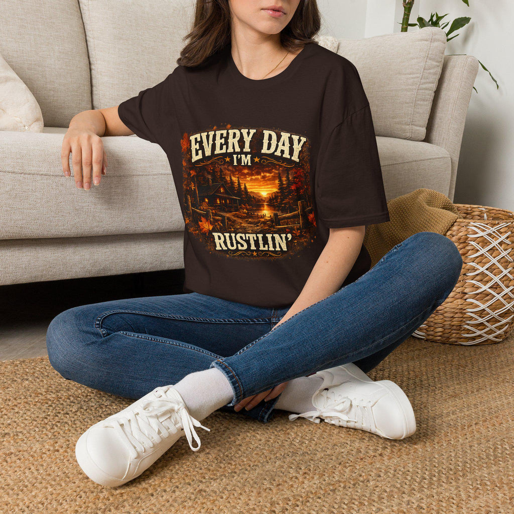 Every Day I'm Rustlin' Fall Leaves T-Shirt | Autumn Maple Leaf Tee