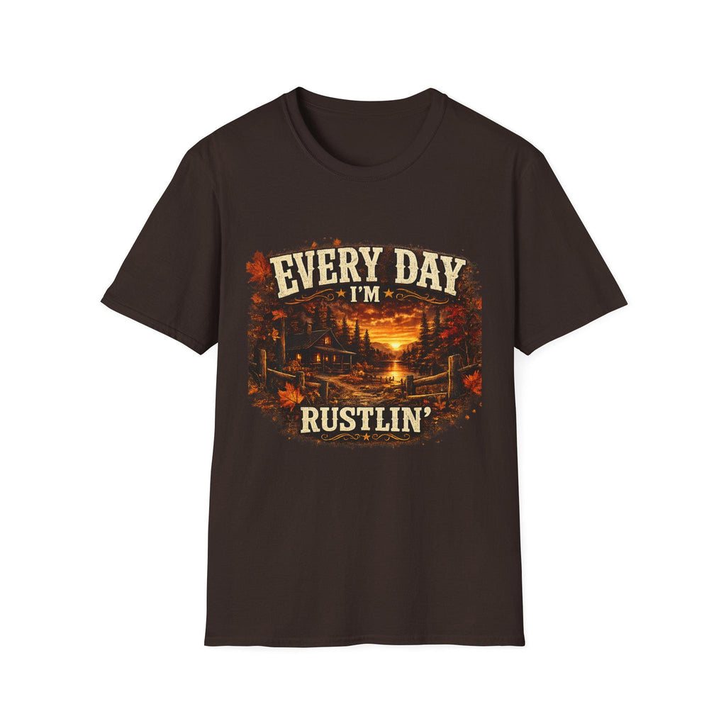 Every Day I'm Rustlin' Fall Leaves T-Shirt | Autumn Maple Leaf Tee