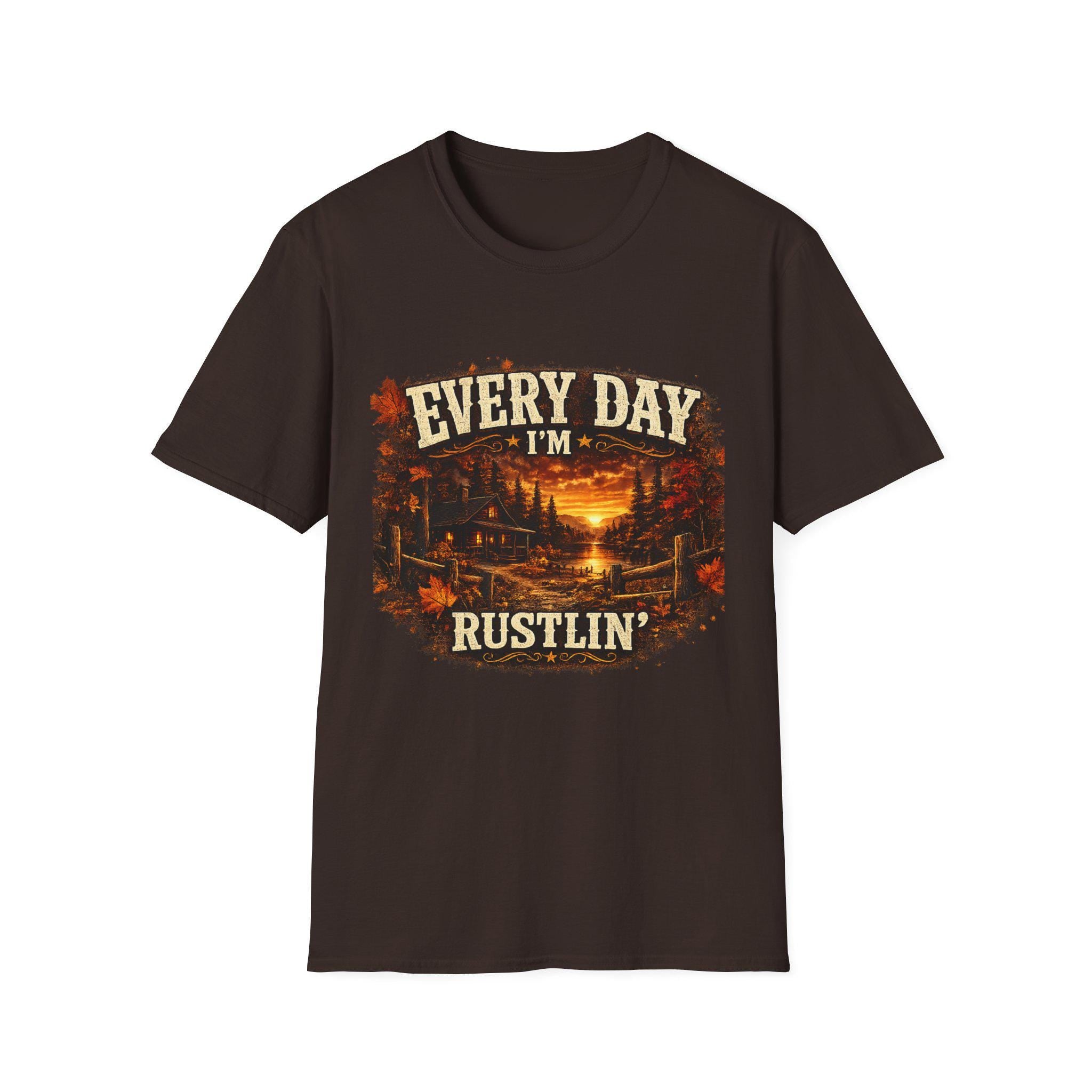 Every Day I'm Rustlin' Fall Leaves T-Shirt | Autumn Maple Leaf Tee