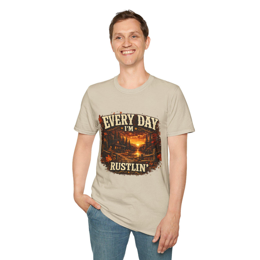 Every Day I'm Rustlin' Fall Leaves T-Shirt | Autumn Maple Leaf Tee