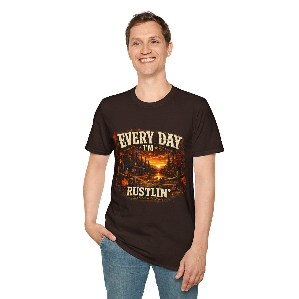 Every Day I'm Rustlin' Fall Leaves T-Shirt | Autumn Maple Leaf Tee