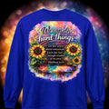 We Can Do Hard Things Sunflowers long sleeve shirt | Matthew 6:34 scripture tee