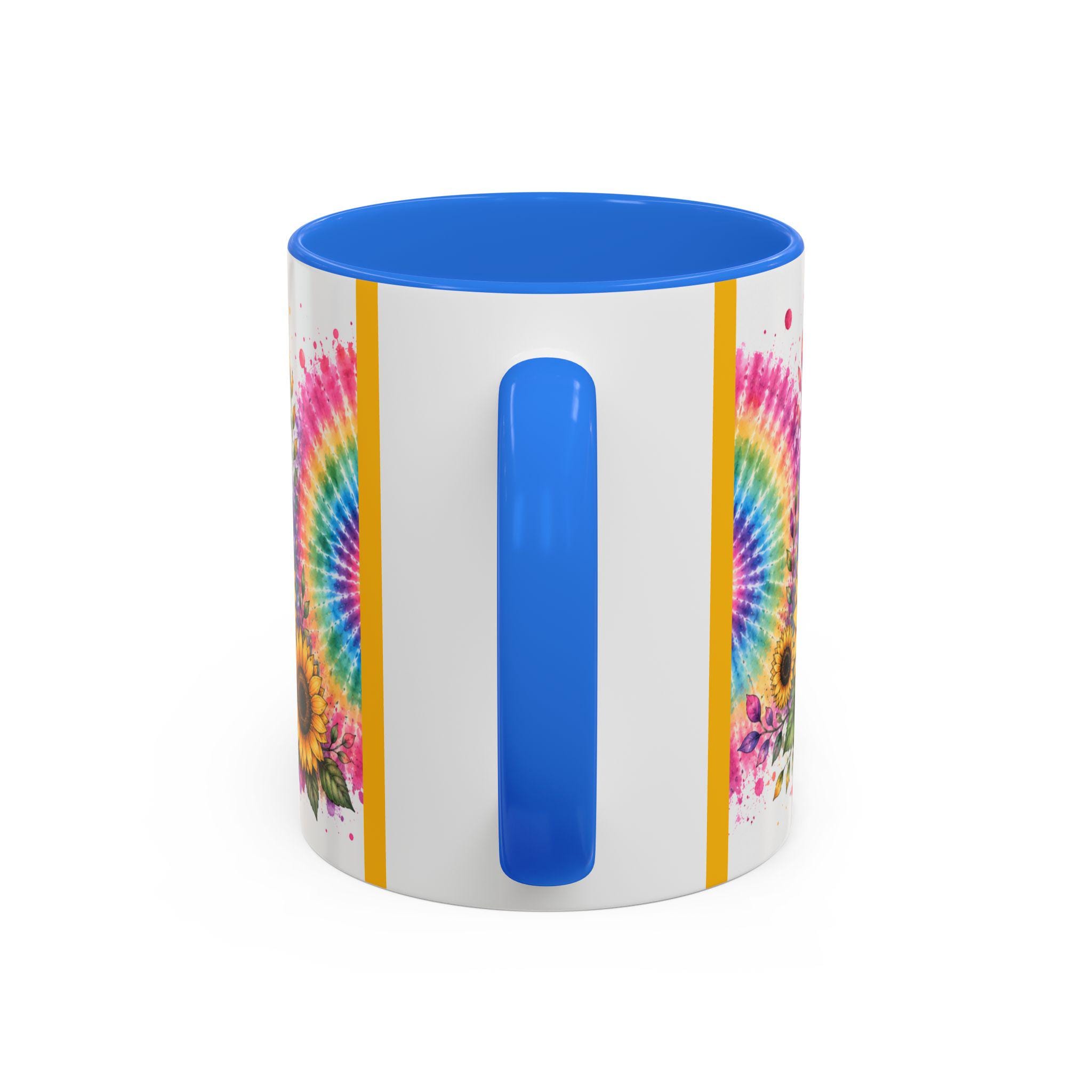 Sobriety Rules Mug | Tie Dye Sunflowers, Hand Sign Coffee Cup