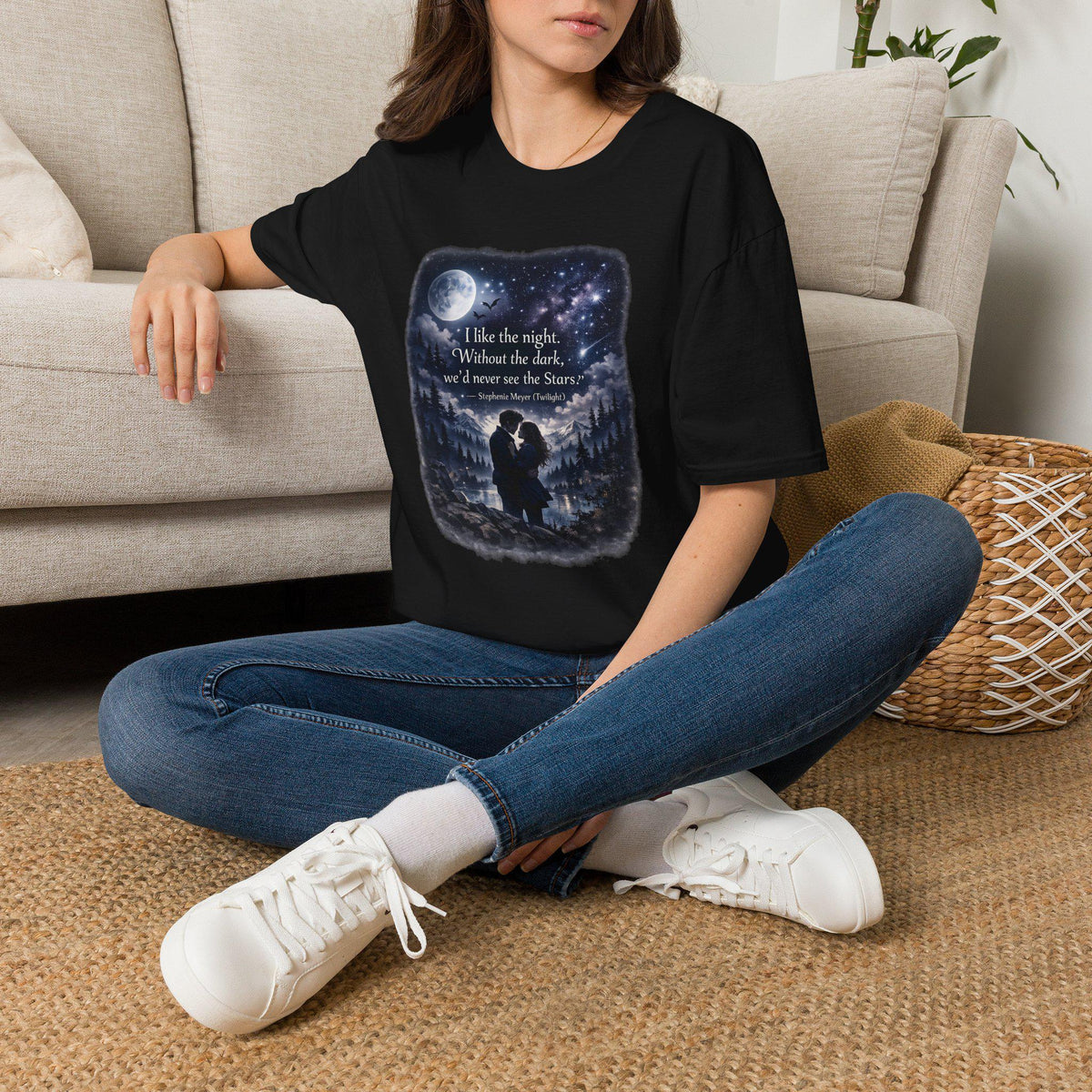 I Like the Night Stars T-Shirt | Night Sky Moon Quote Tee