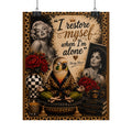 Custom Marilyn Monroe Parrot Poster Print: "I Restore Myself When I'm Alone" Quote
