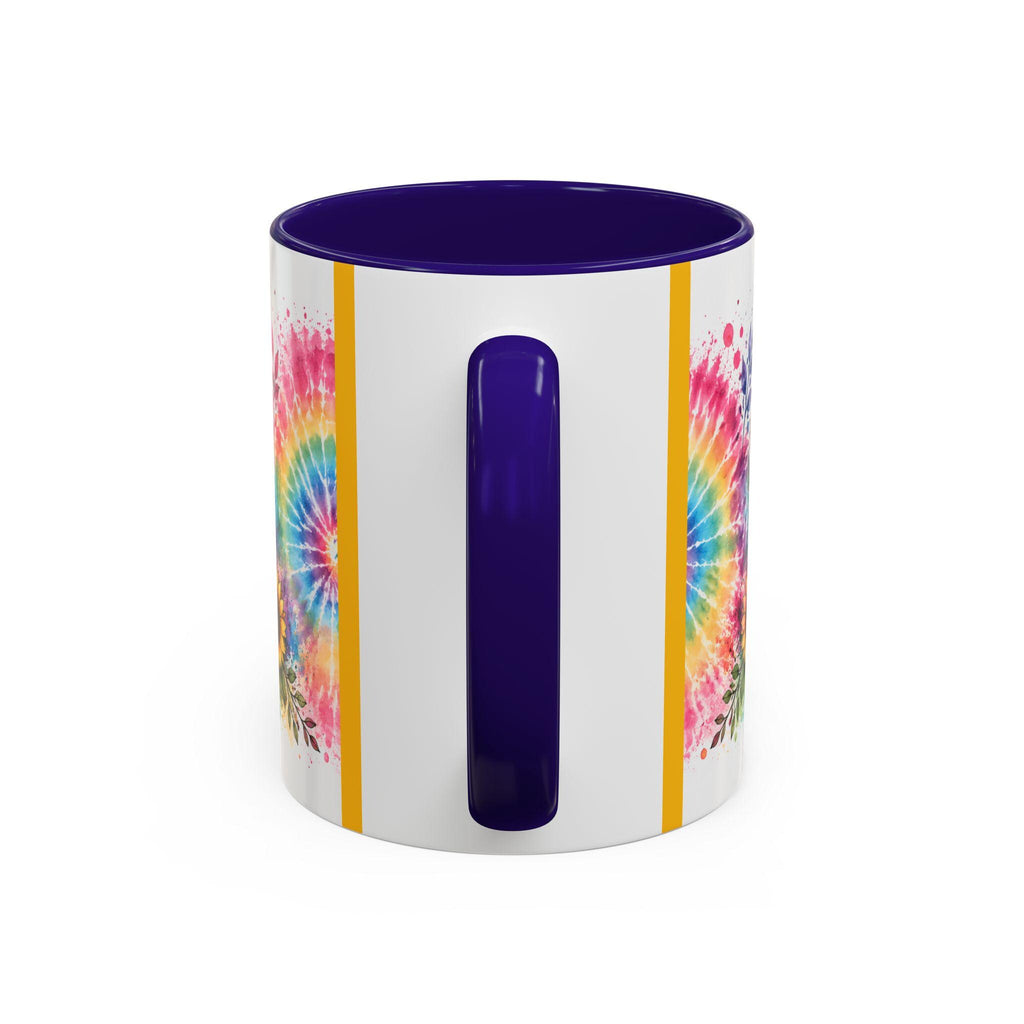 Sober AF mug | Tie Dye Sunflower Recovery Coffee Cup