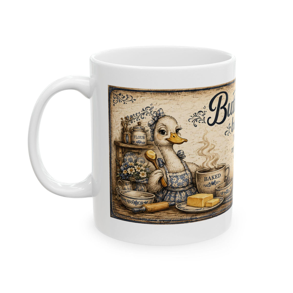 Butter Believe Duck Kitchen Mug | Ceramic Coffee Cup