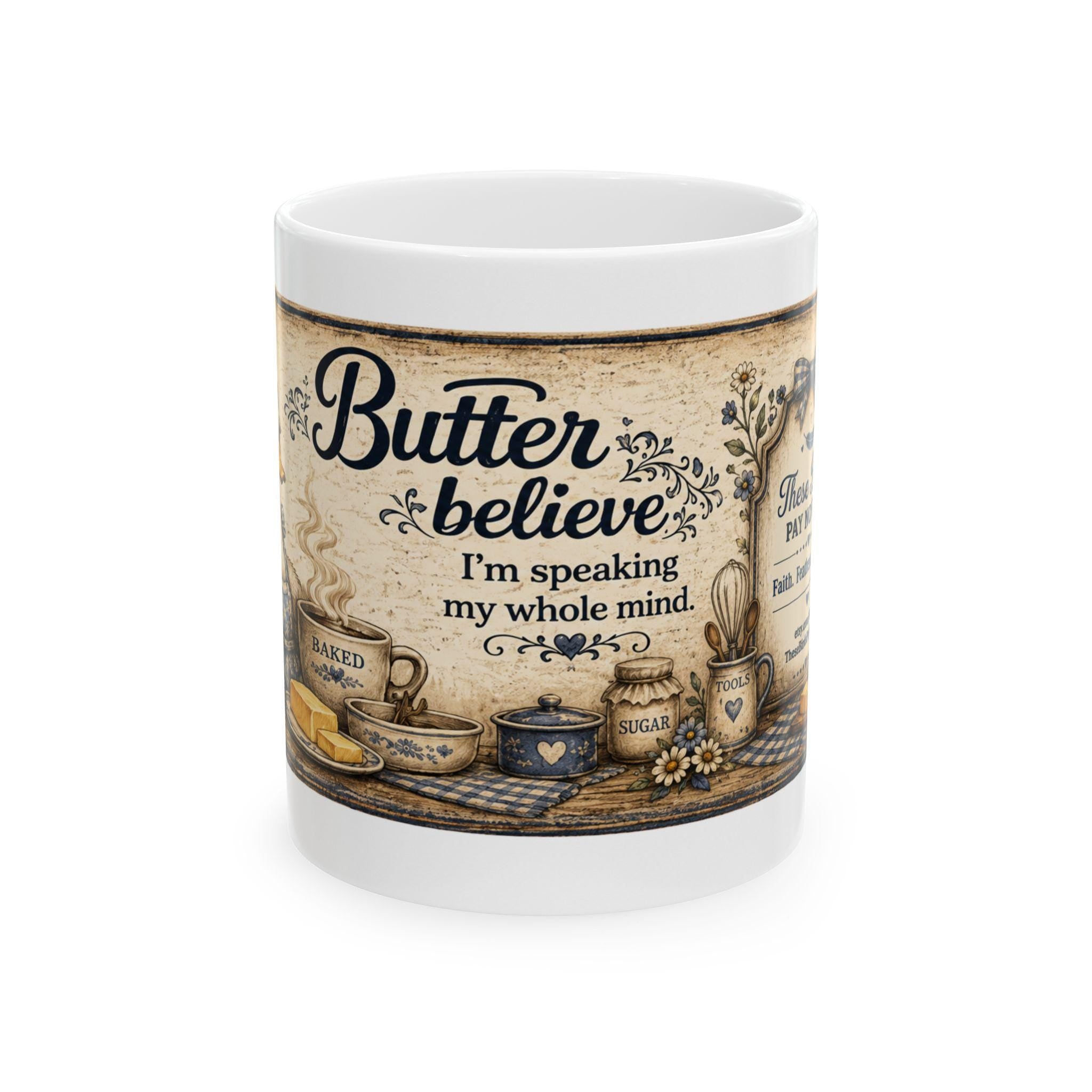 Butter Believe Duck Kitchen Mug | Ceramic Coffee Cup