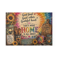 Grateful Heart Home design Glass Cutting Board | Sunflowers, Tie-Dye, Kitchen Decor