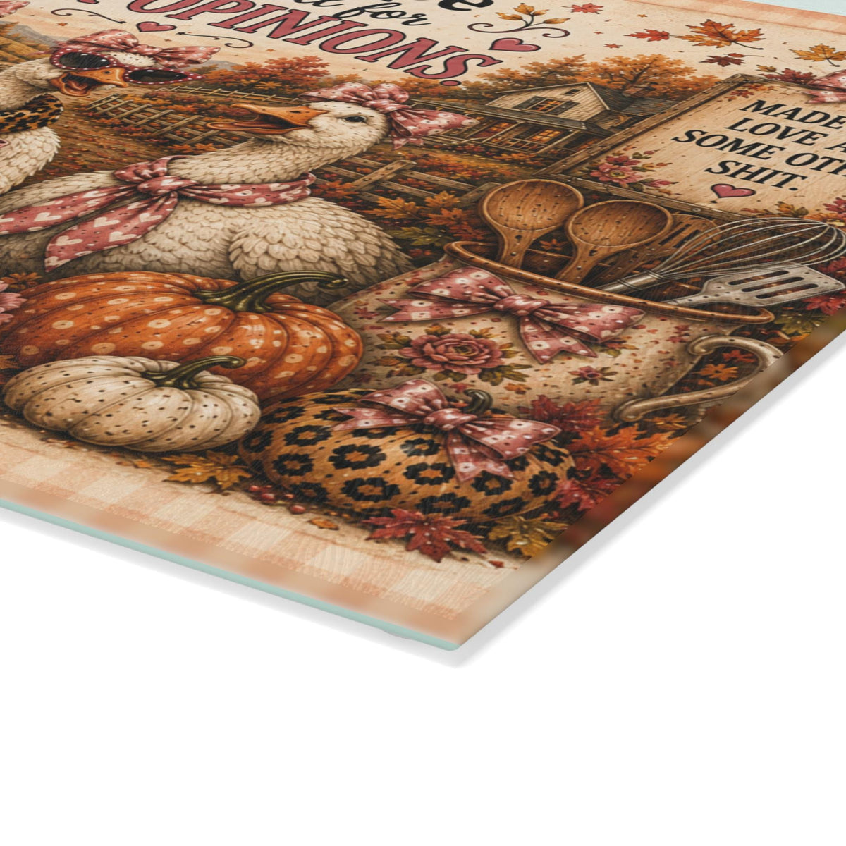 Farmhouse Goose Kitchen Cutting Board | Thanksgiving Autumn Rustic Decor