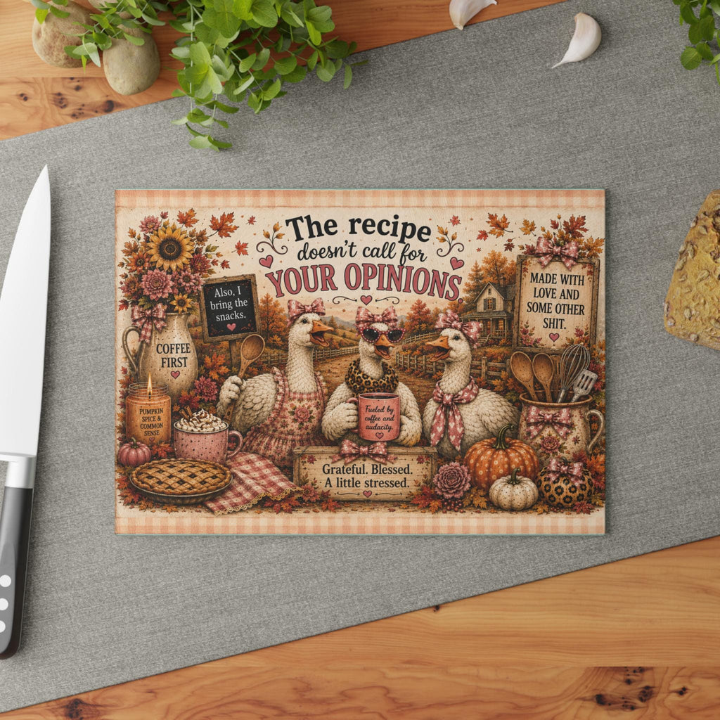 Farmhouse Goose Kitchen Cutting Board | Thanksgiving Autumn Rustic Decor