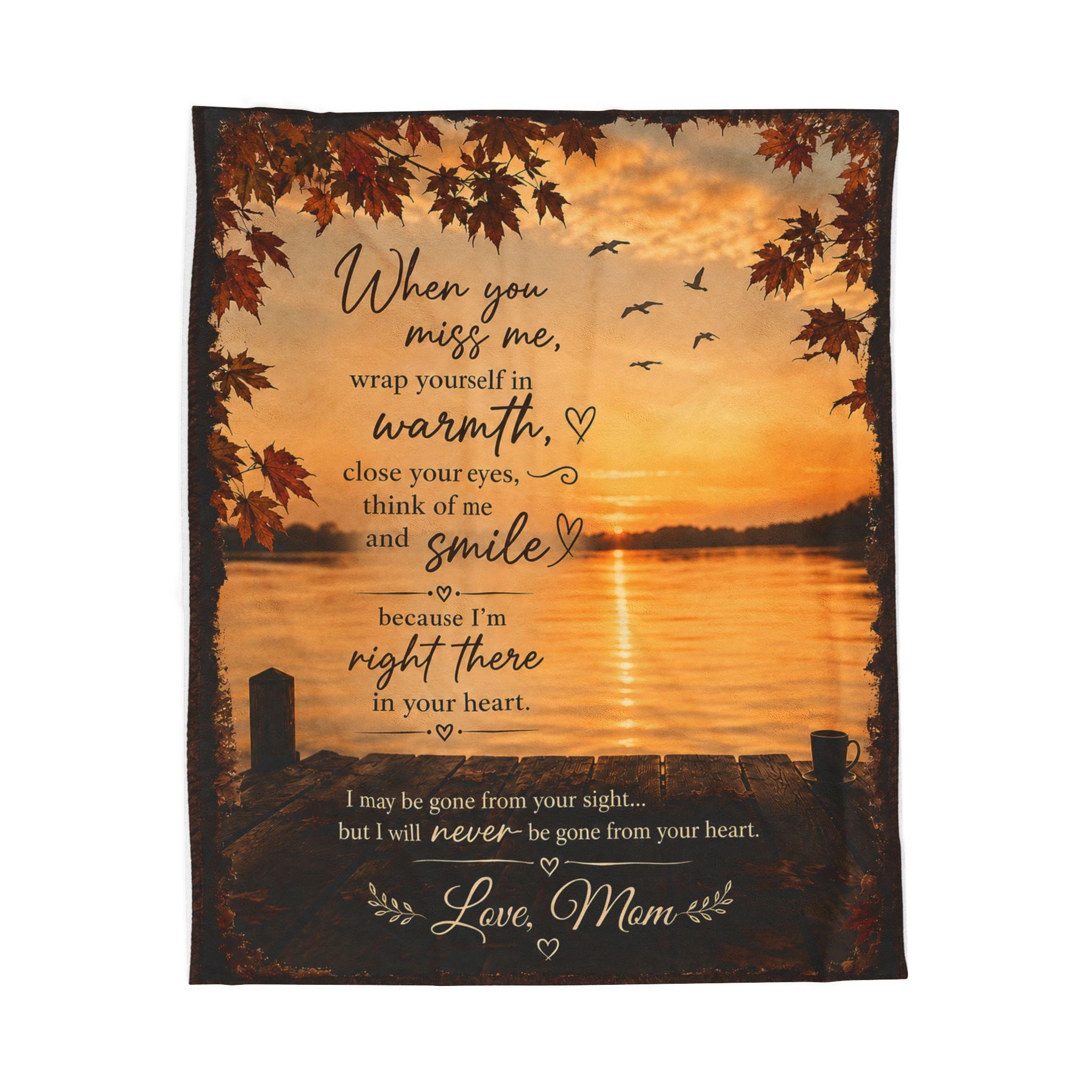 When You Miss Me Wrap Yourself In Warmth blanket | Velveteen Plush Blanket