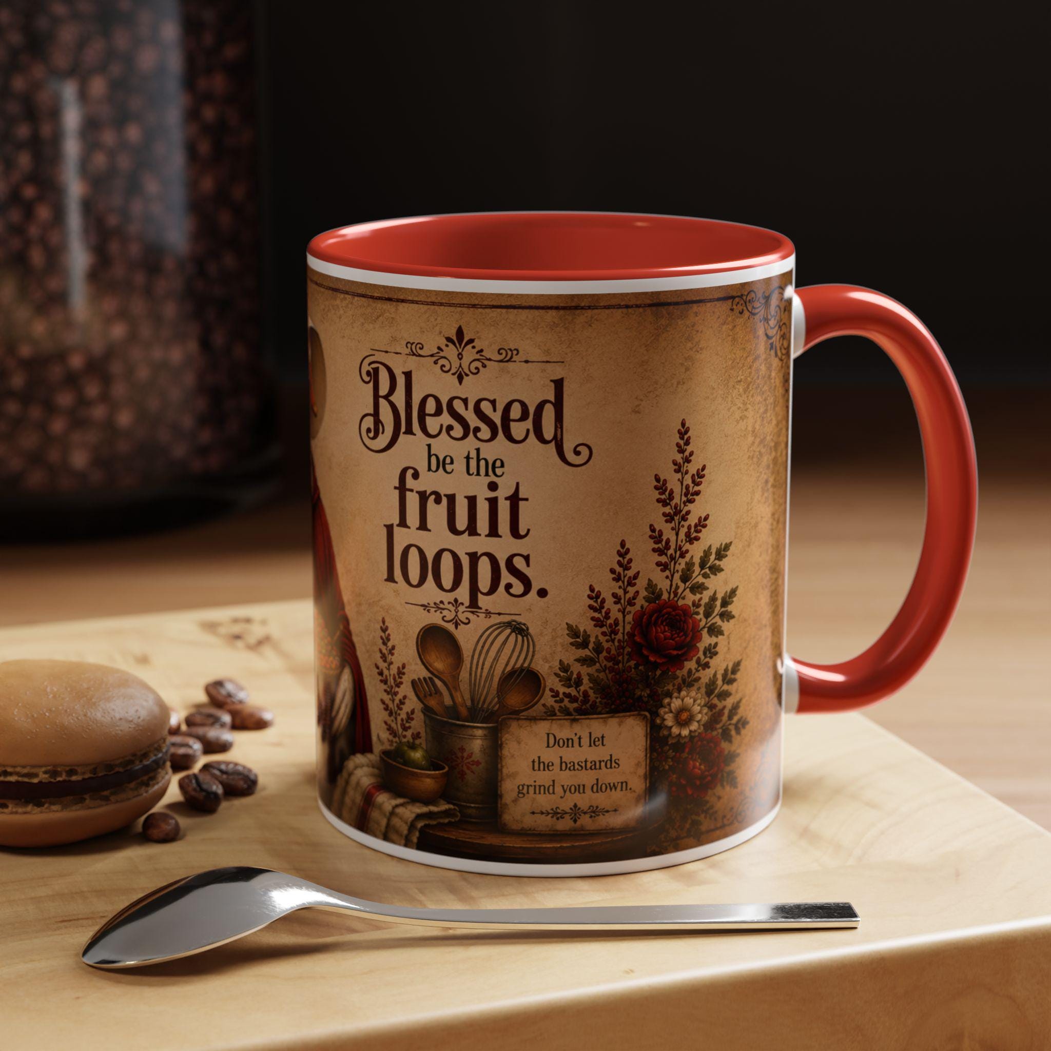 Blessed Be the Fruit Loops Goose Mug | Accent Coffee Mug