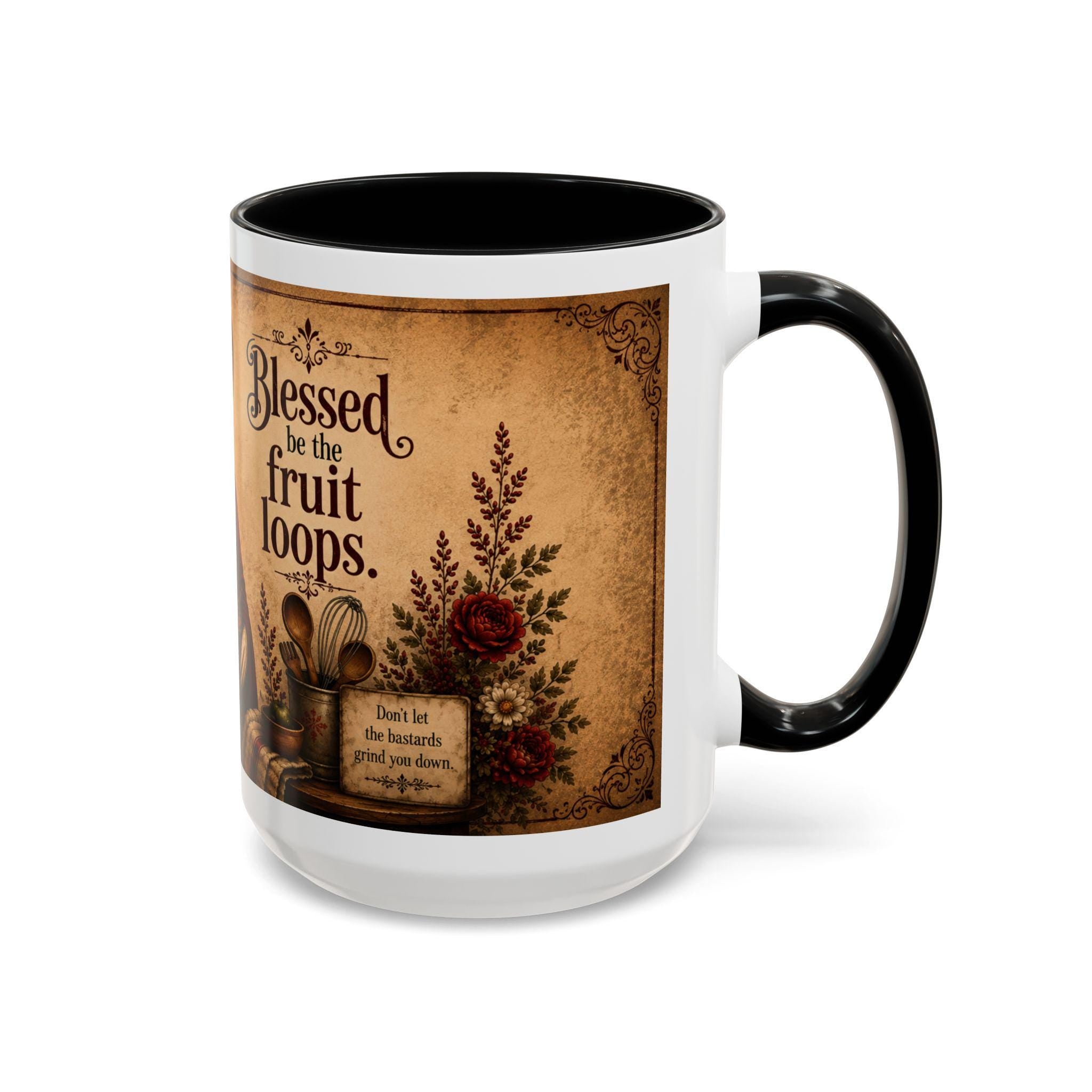 Blessed Be the Fruit Loops Goose Mug | Accent Coffee Mug