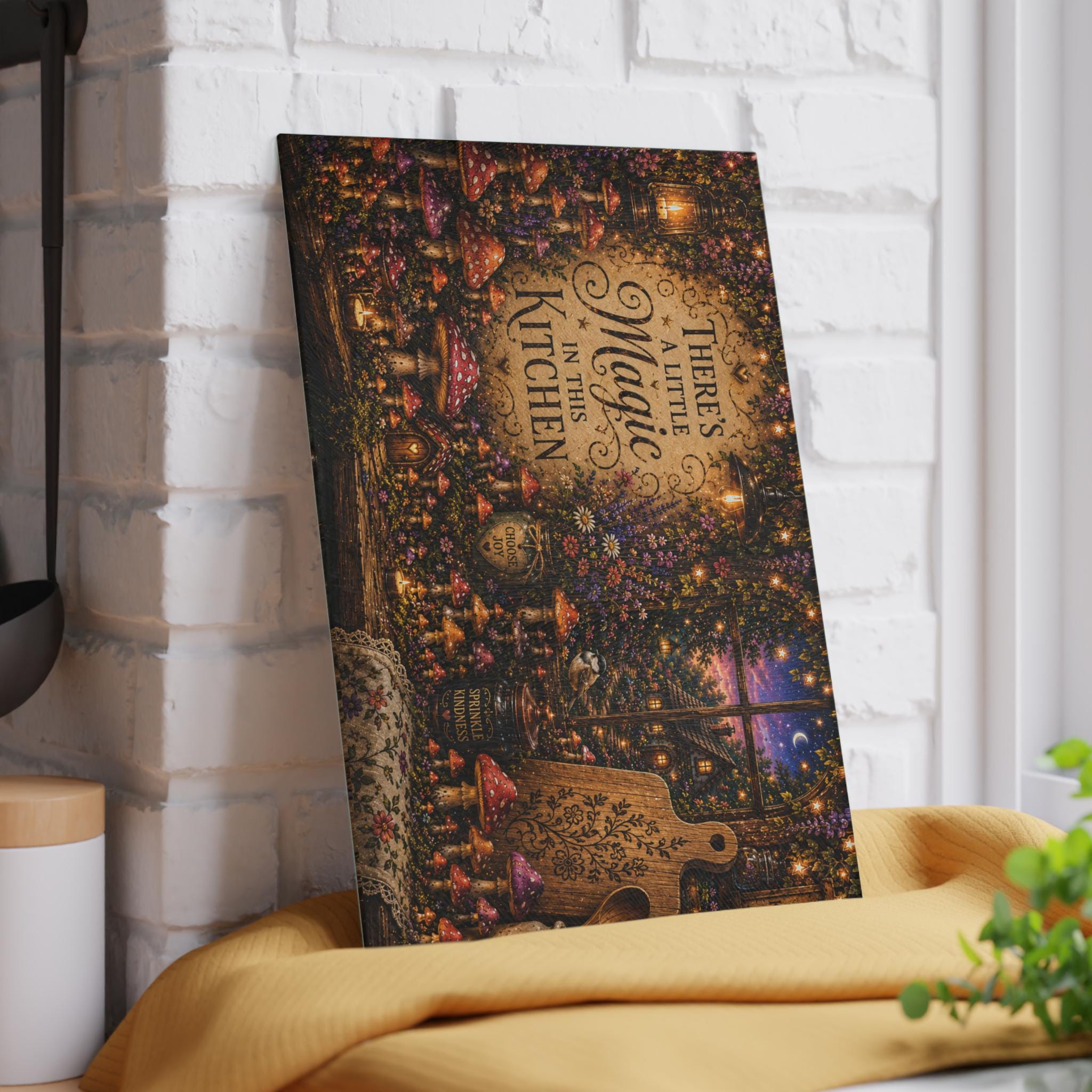 Theres a Little Magic in This Kitchen Glass Cutting Board | Fairy Tale Kitchen Decor