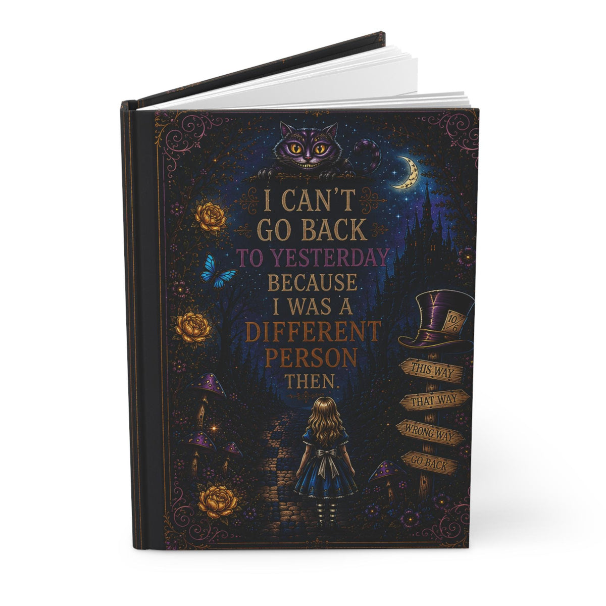 Alice in Wonderland Quote Journal | Hardcover Notebook