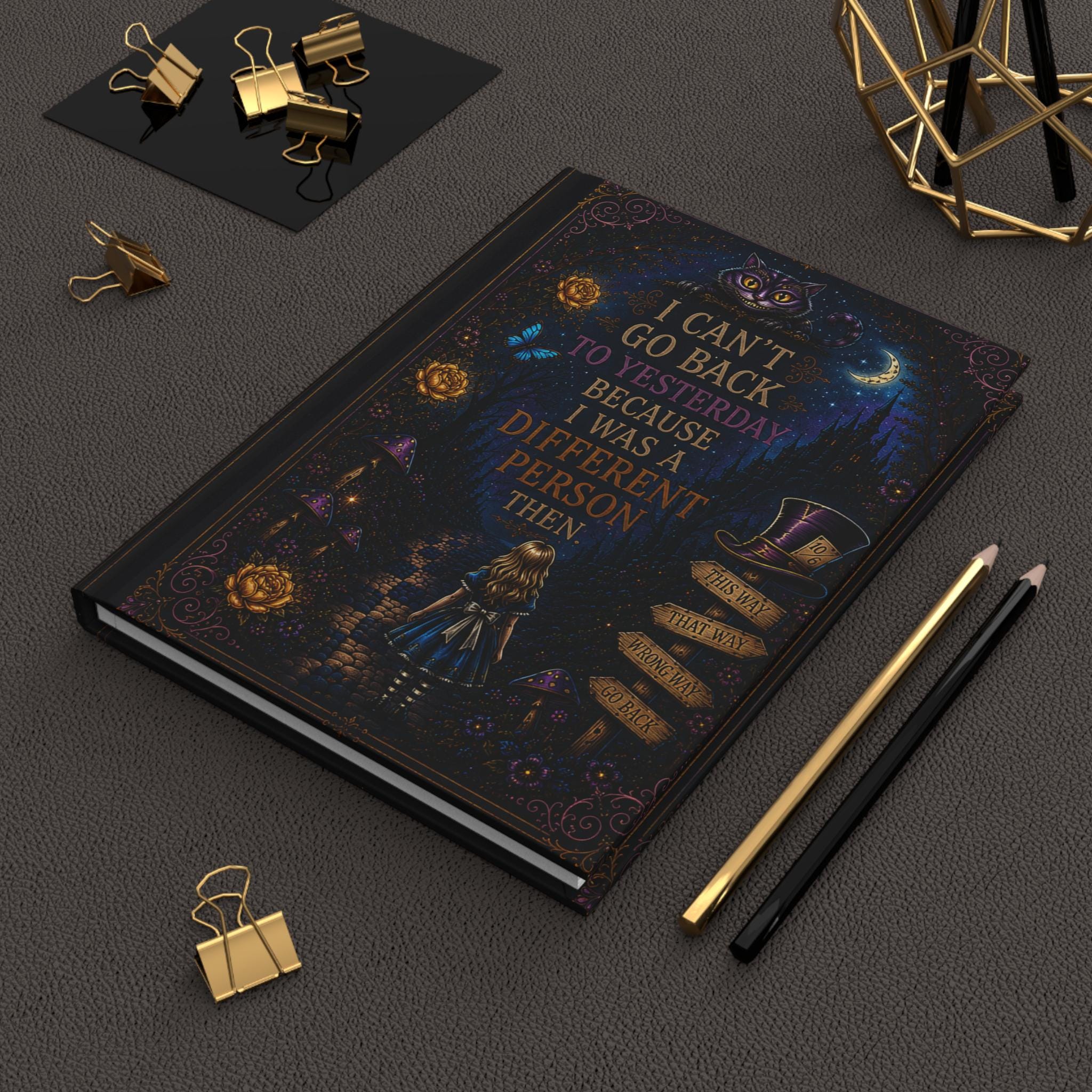Alice in Wonderland Quote Journal | Hardcover Notebook